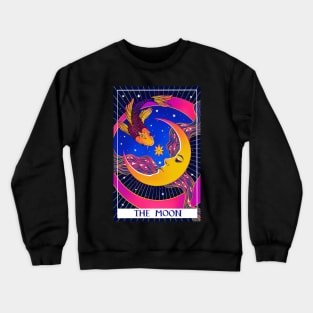 Tarot modern deck. Tarot card. The Moon Crewneck Sweatshirt